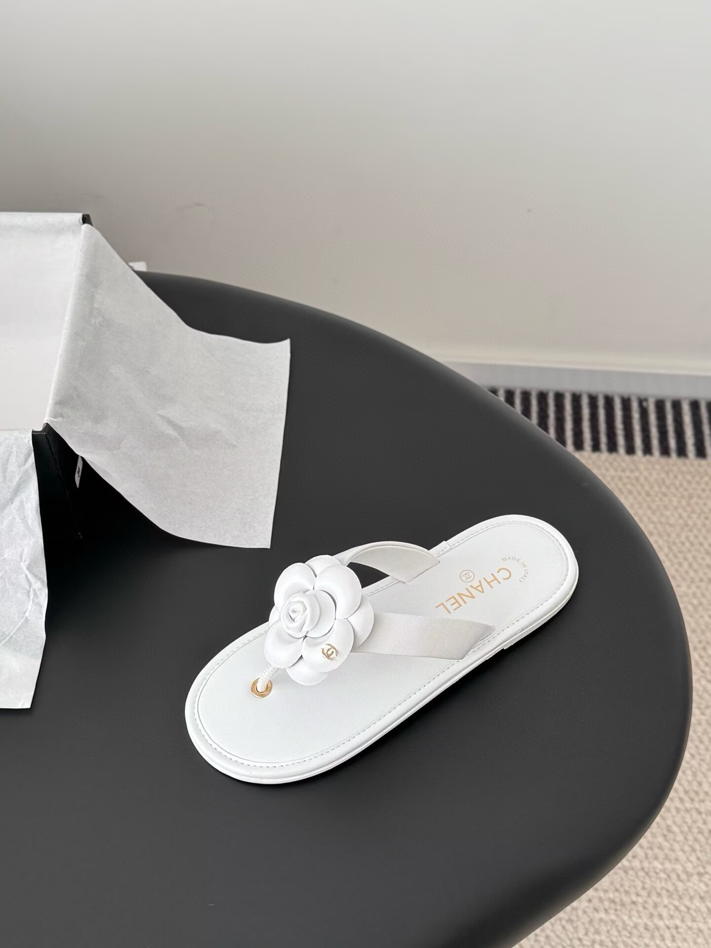 UA Chanel Thongs Slides