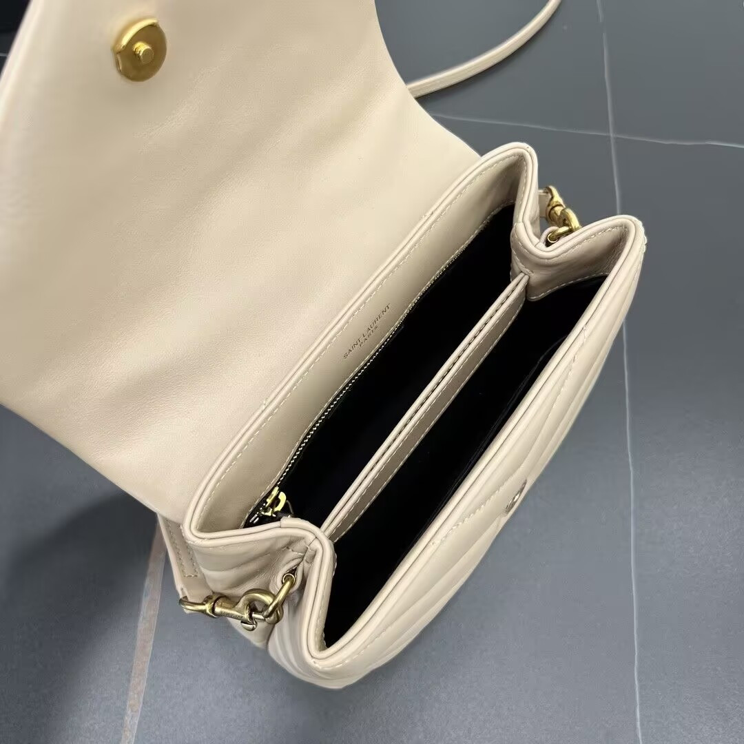 Y51 TOY LOULOU IN QUILTED LEATHER 7.9 X 5.5 X 3 INCHES
