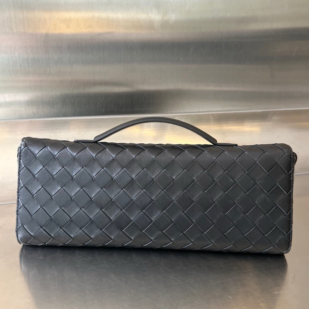 B0tt*ga Ven*ta Long Clutch Andiamo With Handle Black 31x13x3cm