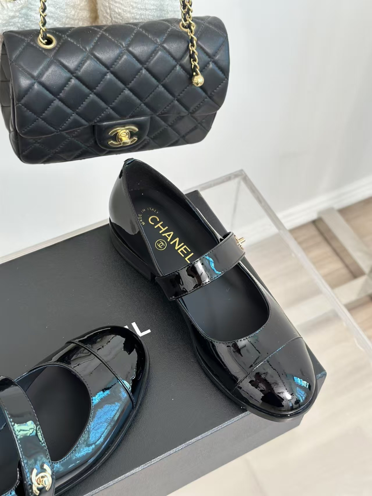 ua Ch**el patent mary janes