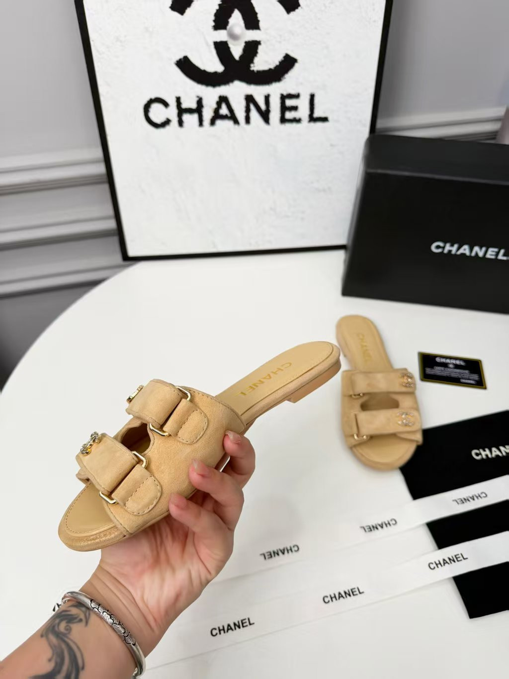 UA Chanel Mules