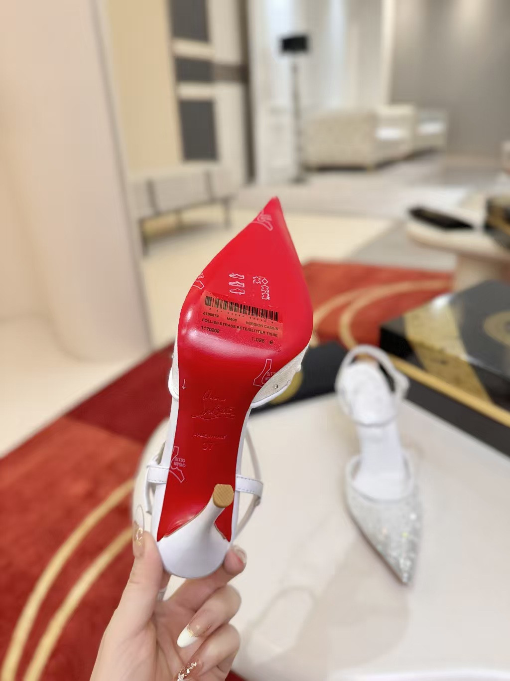 ua Chr1st1an louboutin miss z riviera strass pumps 8.5cm heel