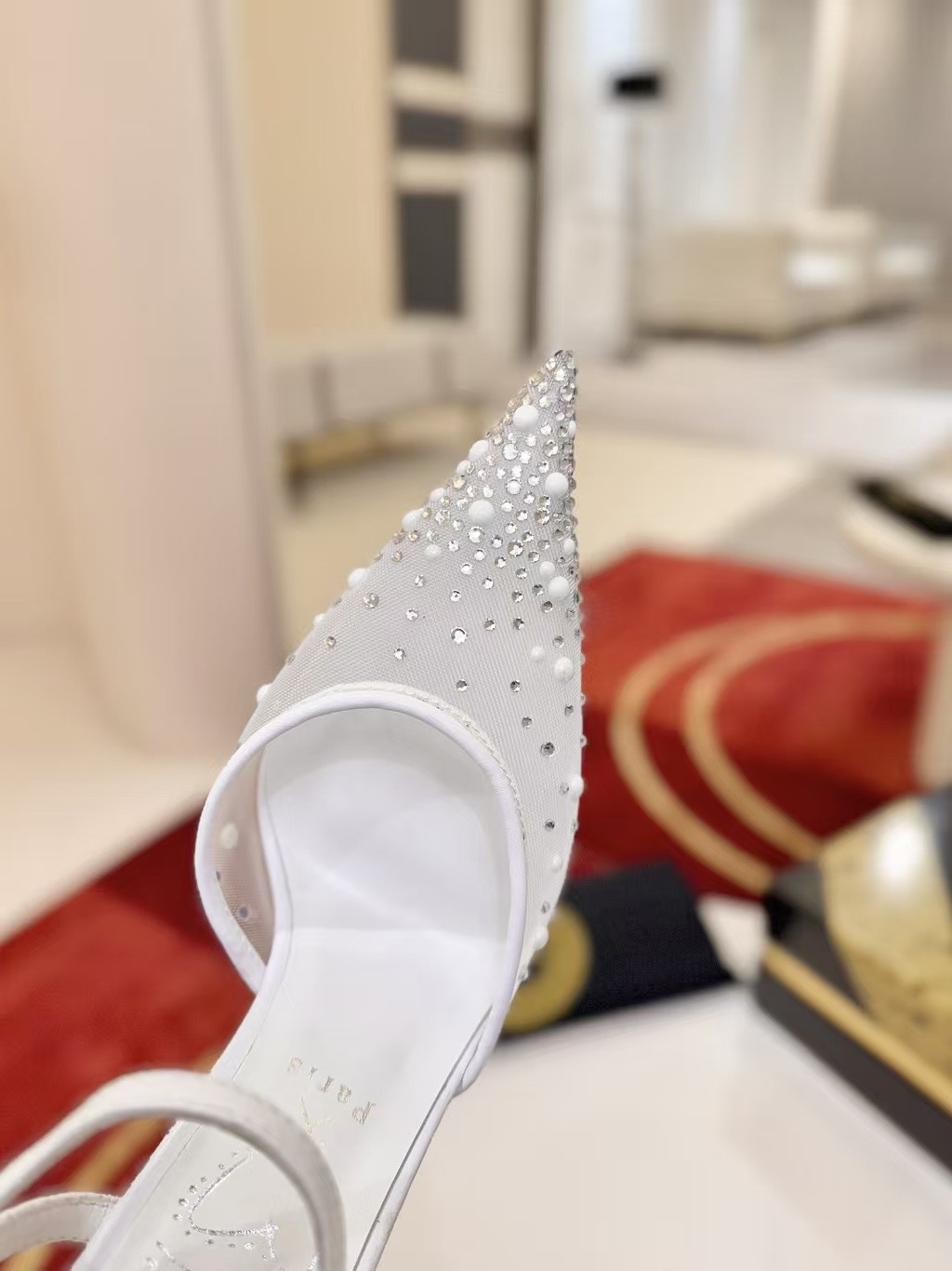 ua Chr1st1an louboutin miss z riviera strass pumps 8.5cm heel