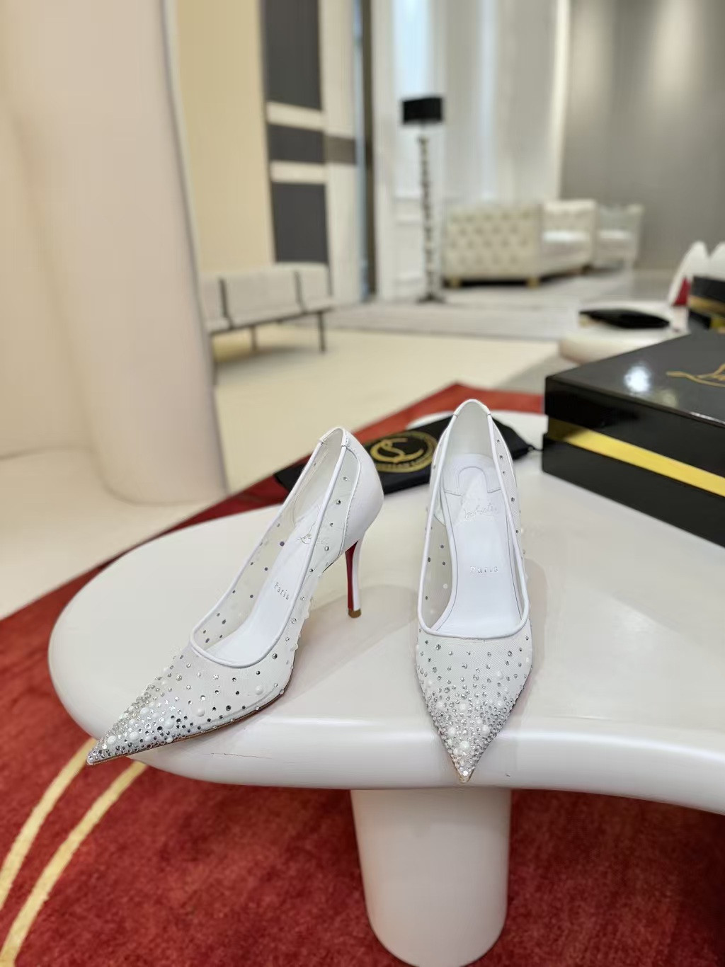 ua Chr1st1an louboutin miss z degrastrass perla pumps