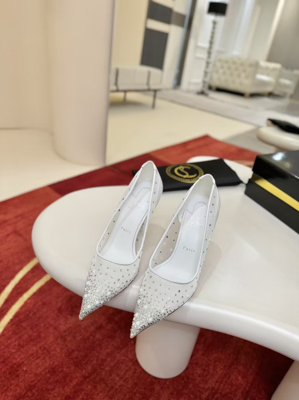 ua Chr1st1an louboutin miss z degrastrass perla pumps
