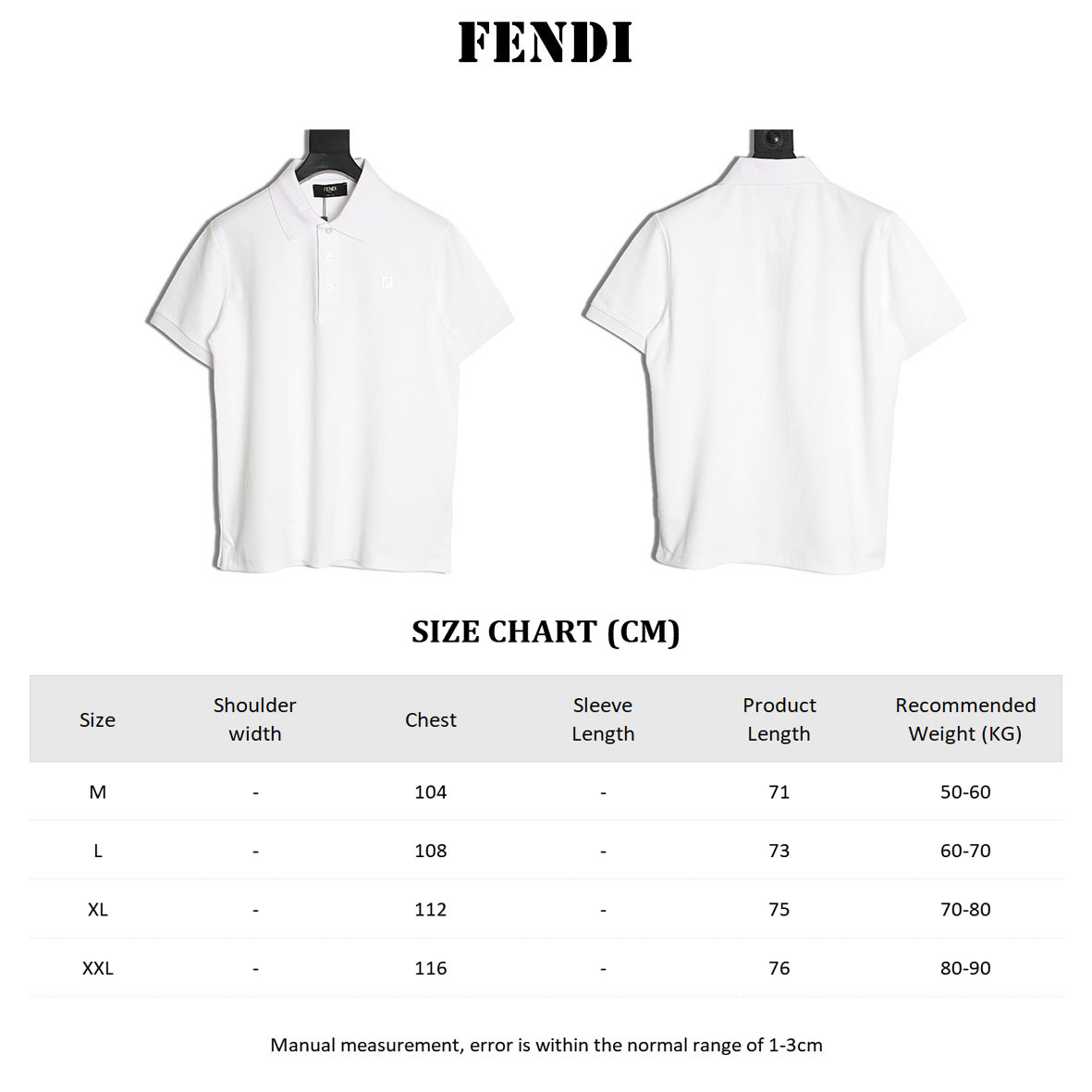 F**di 26ss short-sleeved polo shirt