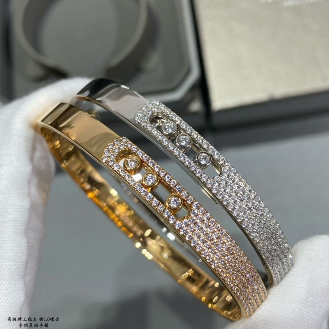 Mes1kaa half-set d1am0nd bracelet