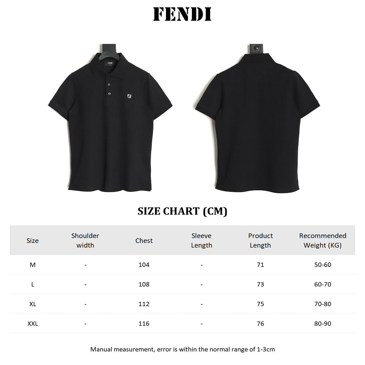F**di 26ss short-sleeved polo shirt