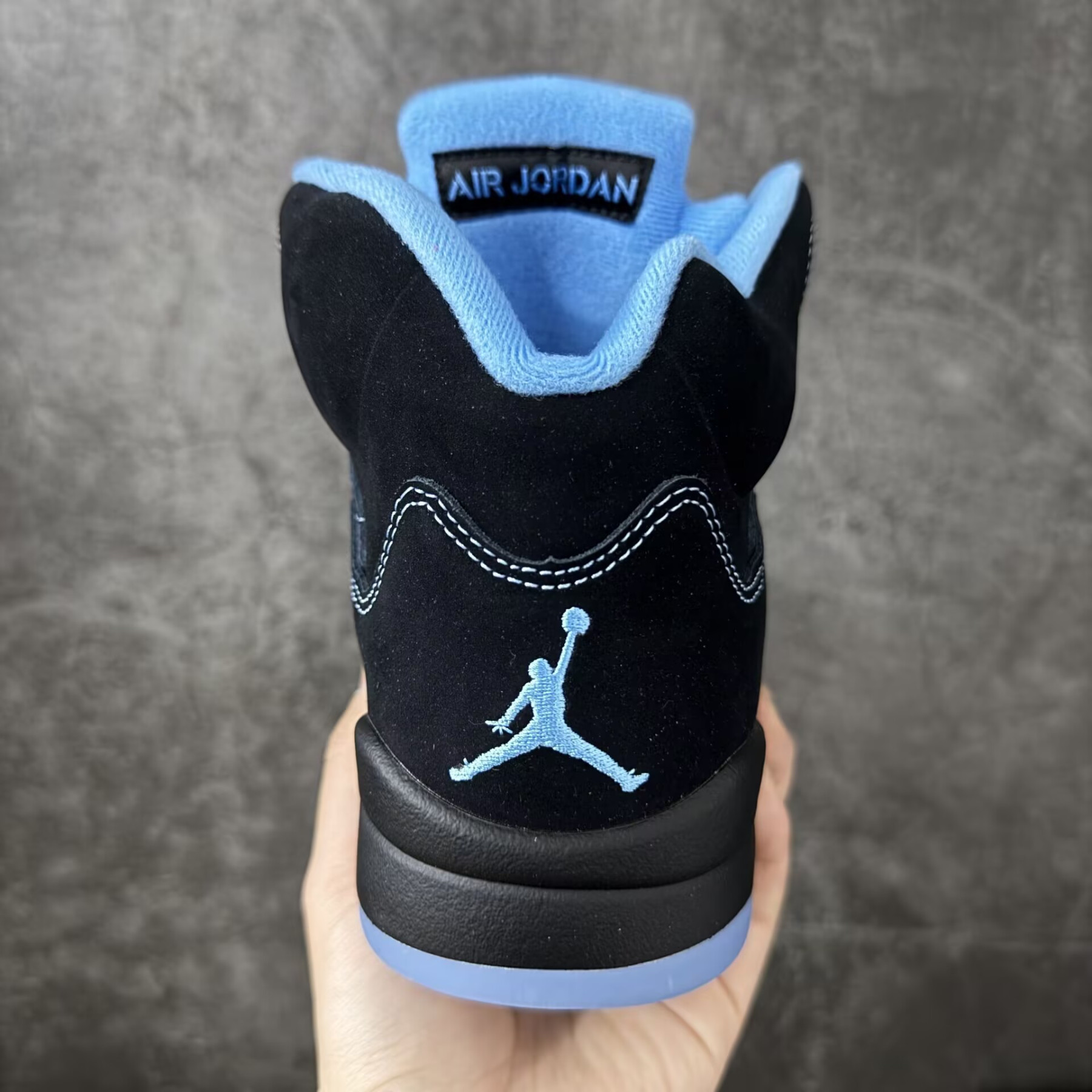 UA Jordan 5 Retro Black University Blue