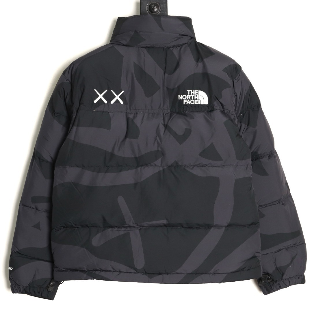 the n0r*h Fa*e x kaws short puffer jacket