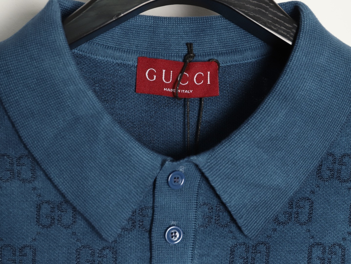 Gvc*1 knitting short-sleeved polo shirt