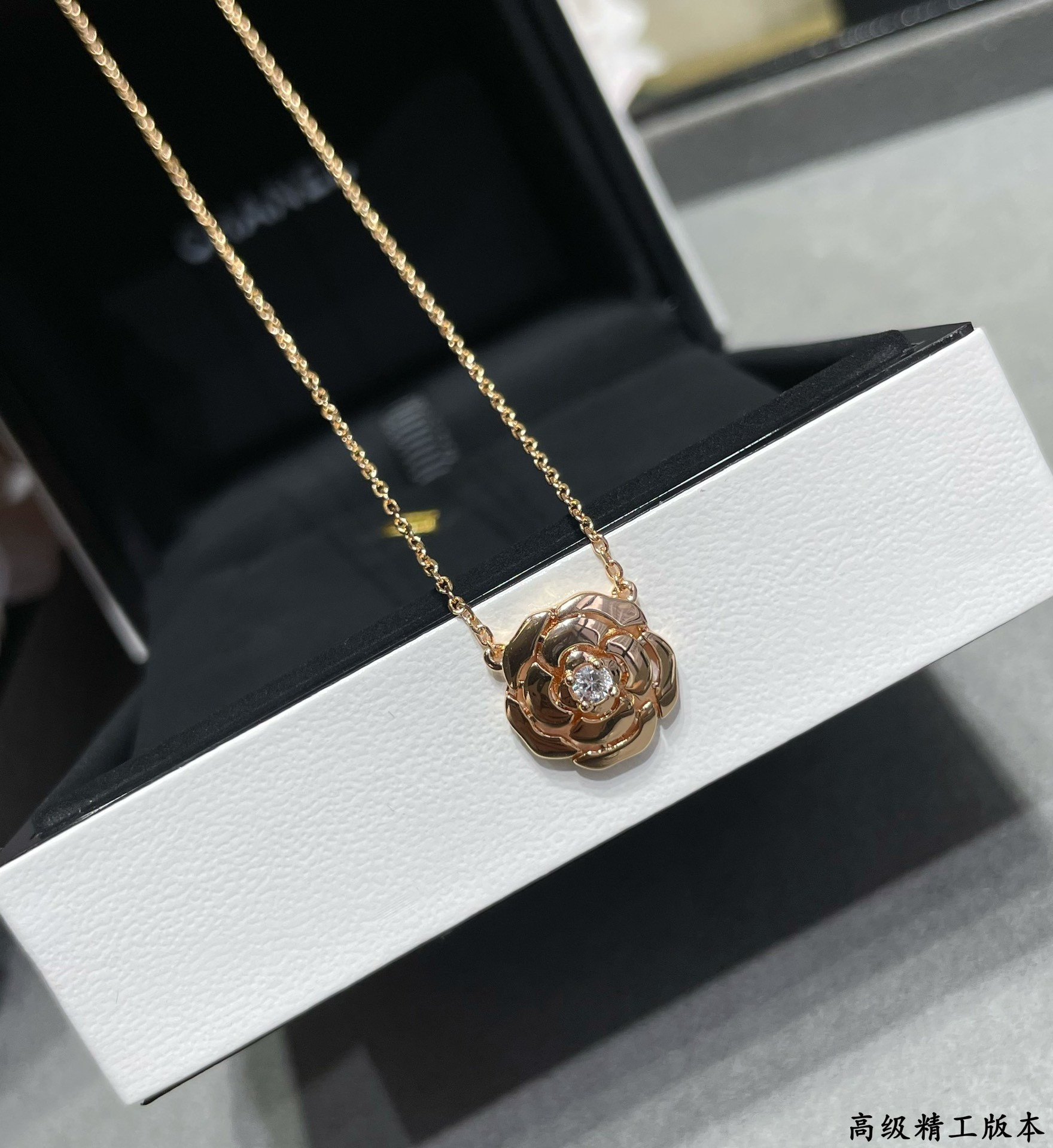 Ch**el Camellia japonica Necklace