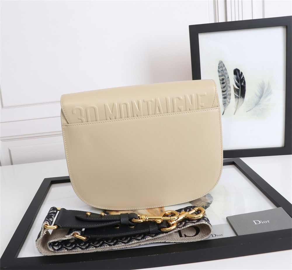 LARGE D10r BOBBY BAG Beige Box Calfskin