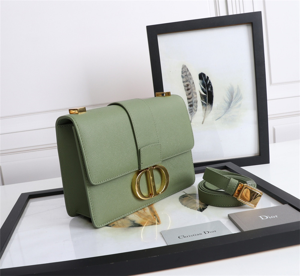 D10r 30 MONTAIGNE CHAIN BAG Grained Green