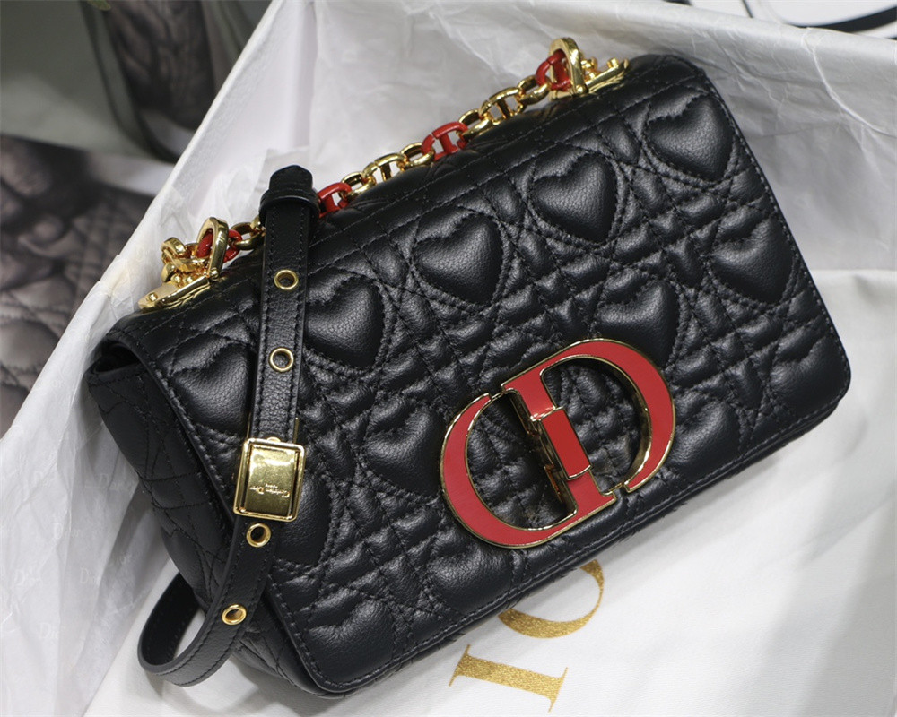 SMALL D10r CARO BAG amour black 20 x 12 x 7 cm