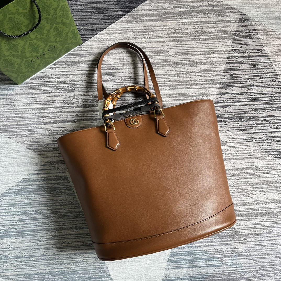 Gvc*1 DIANA LARGE TOTE BAG Brown 40W x 34H x 21D CM