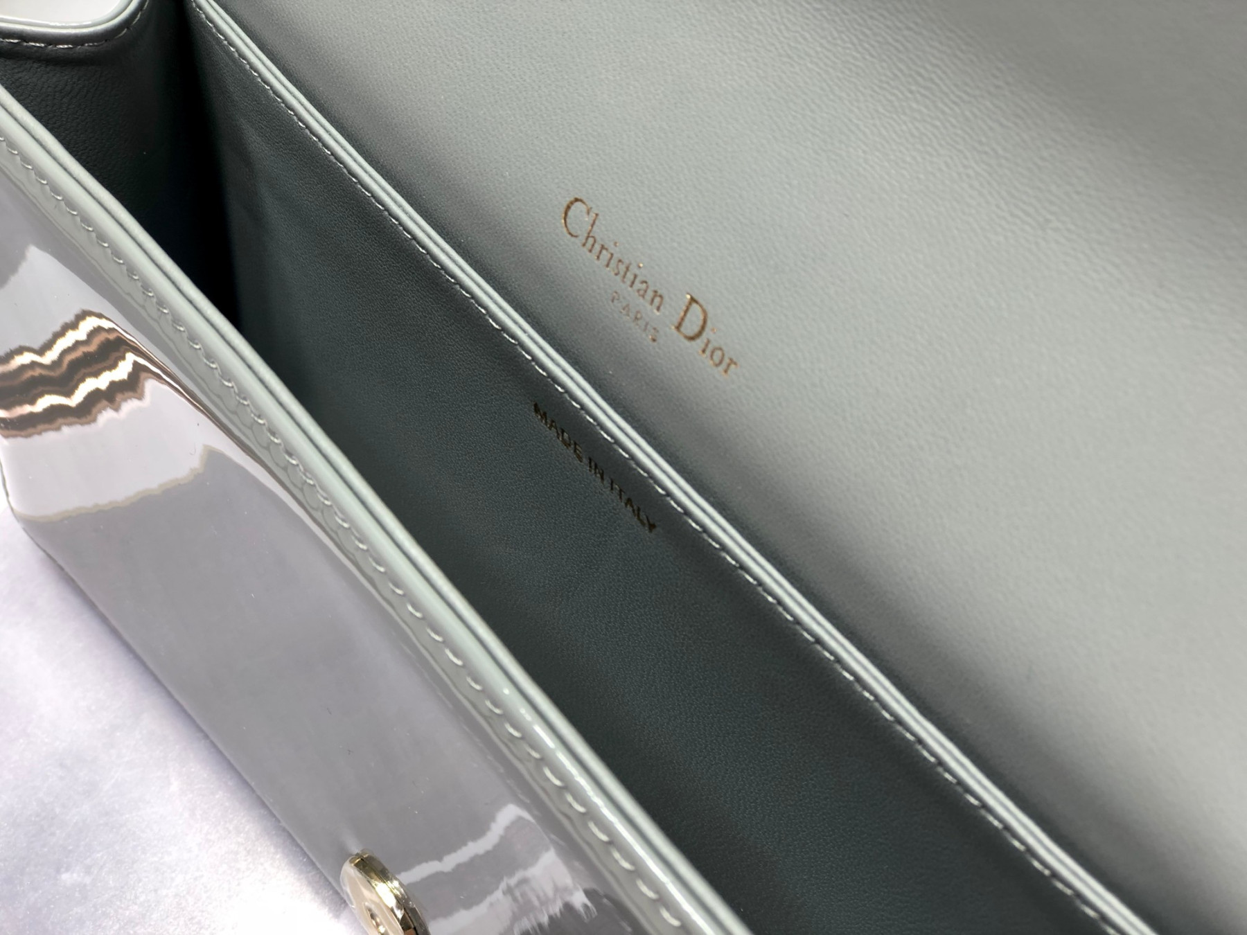 Lady D10r Pouch Cloud Blue Cannage 8.5 x 4.5 x 1 inches