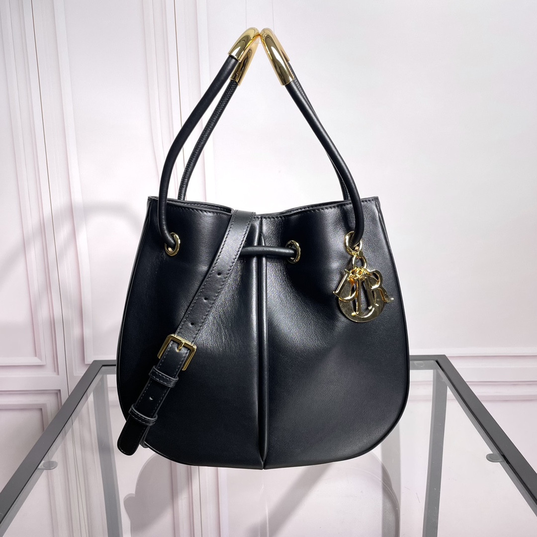Medium D10r Nolita Bag Black Calfskin 11 x 10 x 2 inches