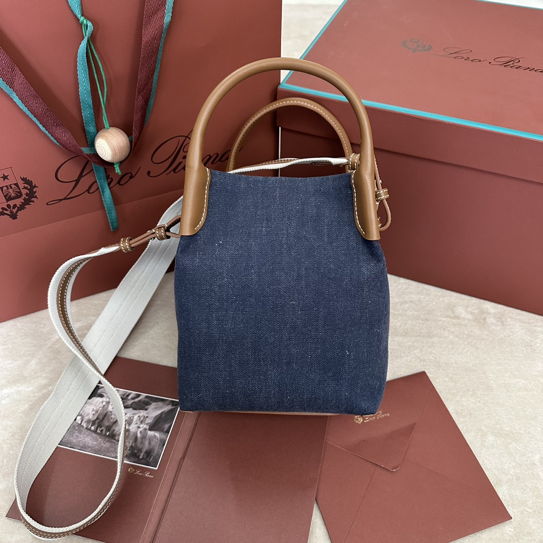 L0r0 P1ana Small Bale Cotton Bag 20x18x17cm