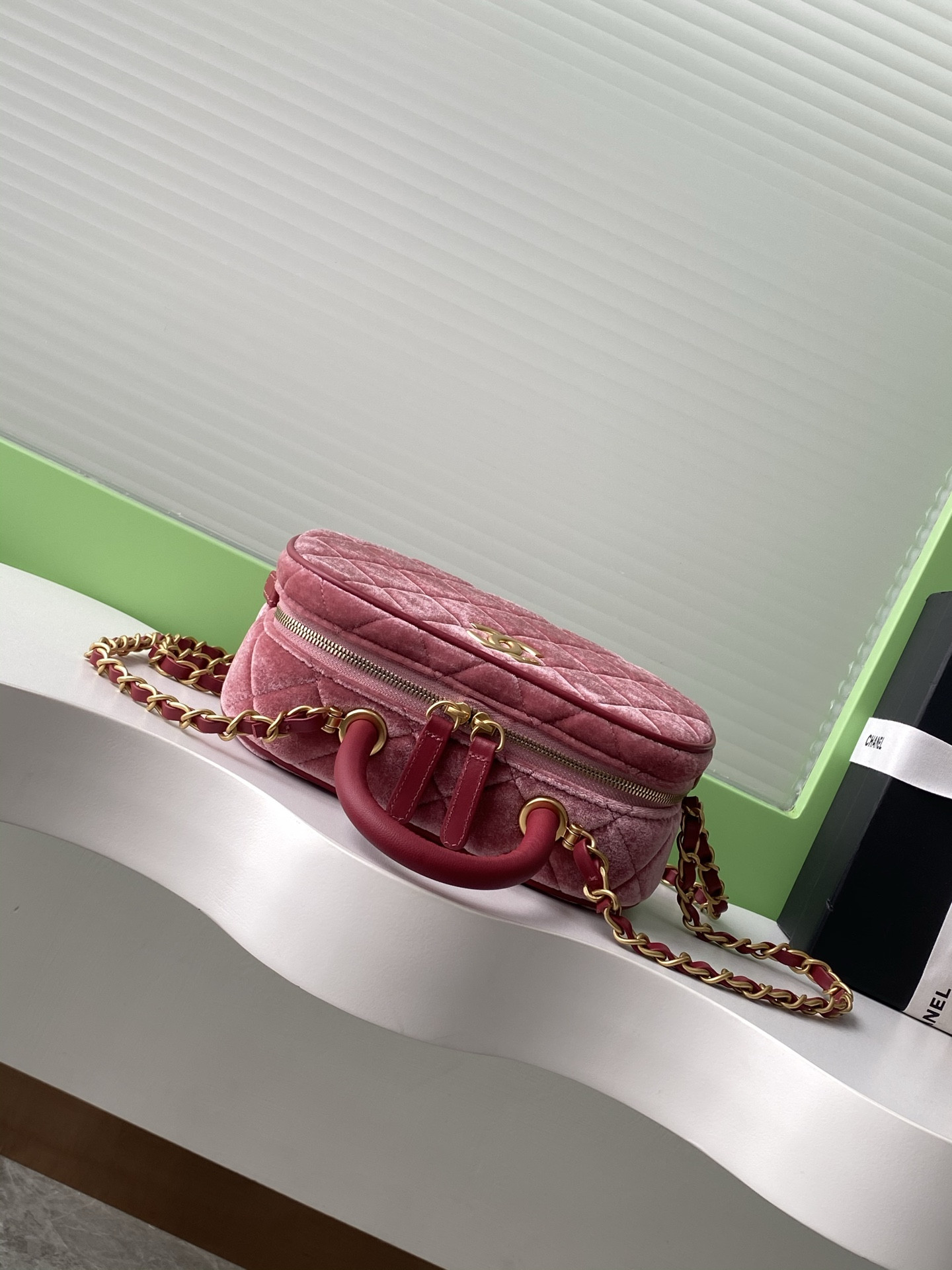 Ch**el Mini Bowling Bag AS5572 11.5x20x8.5cm