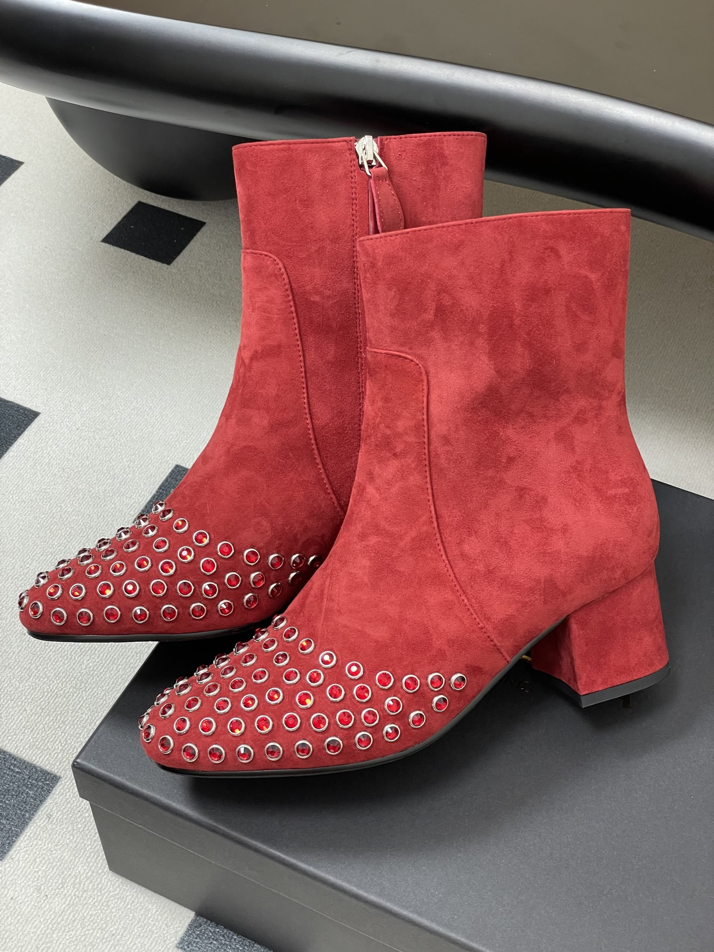 ua a1a1a crystal d1am0nd boots 5.5cm heel(cusT0mized size 7-10 days production time)