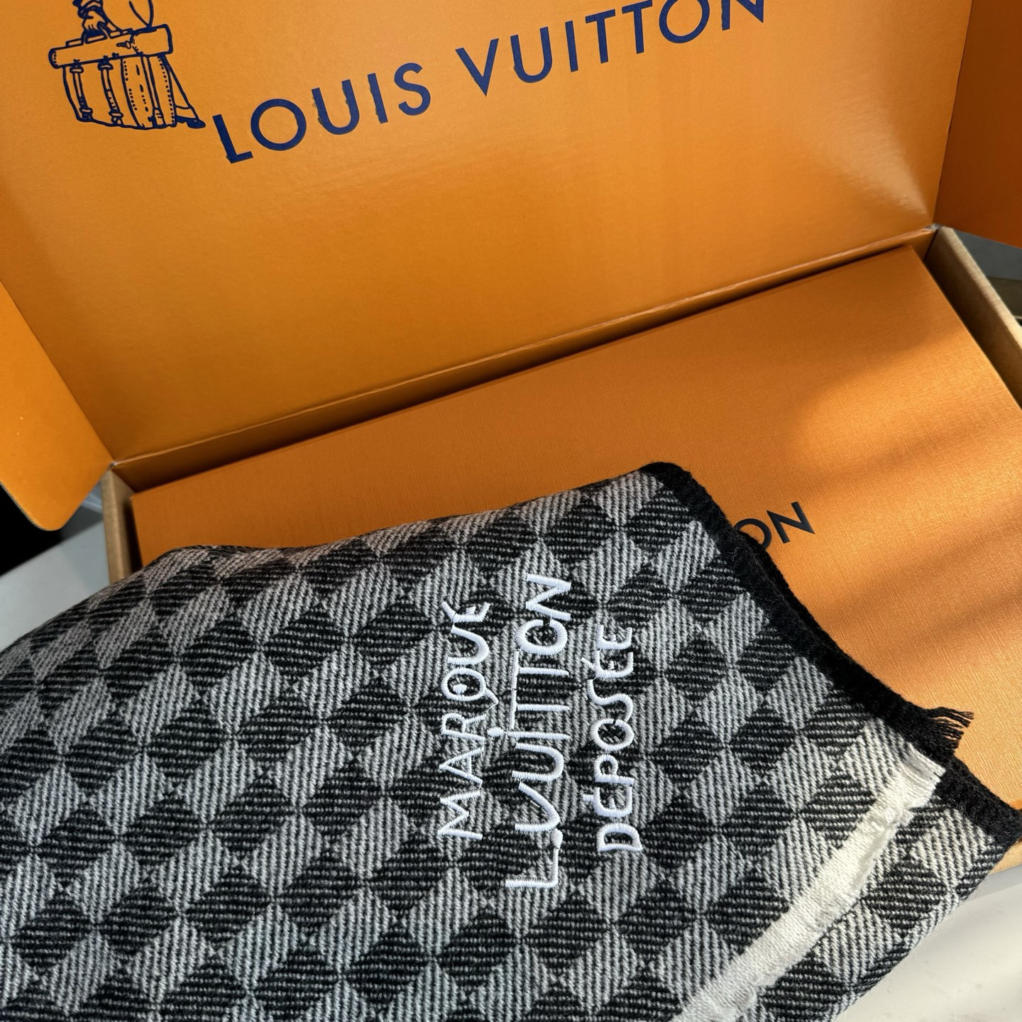 l0vis Vvtt0n check scarf 45x205cm