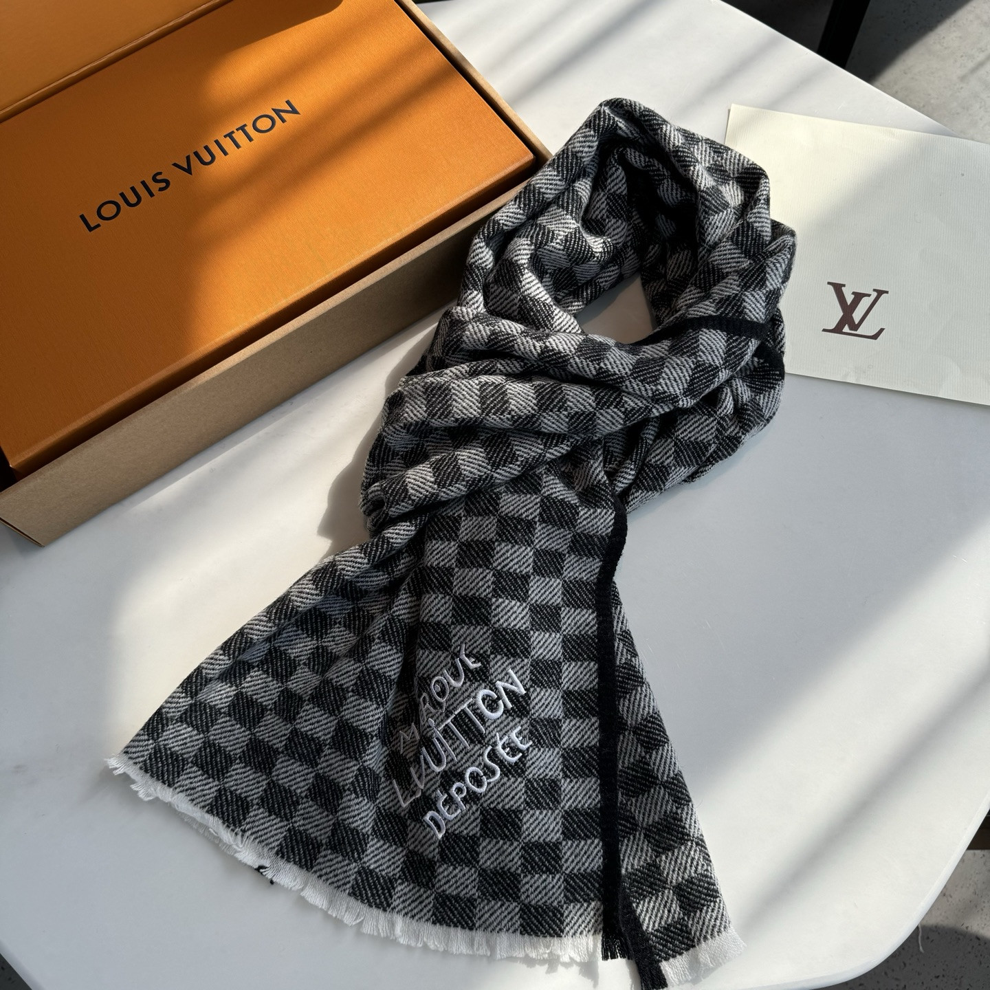 l0vis Vvtt0n check scarf 45x205cm
