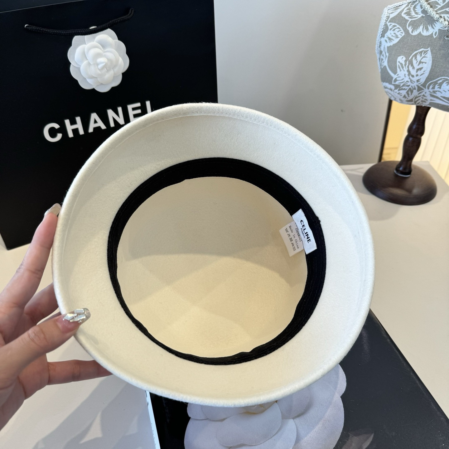 Celine Wool Bucket Hat 57cm Head Circumference