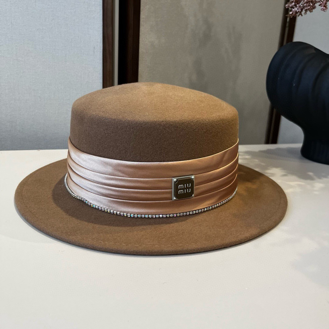 Miu Miu Wool Felt Hat 57cm Head Circumference