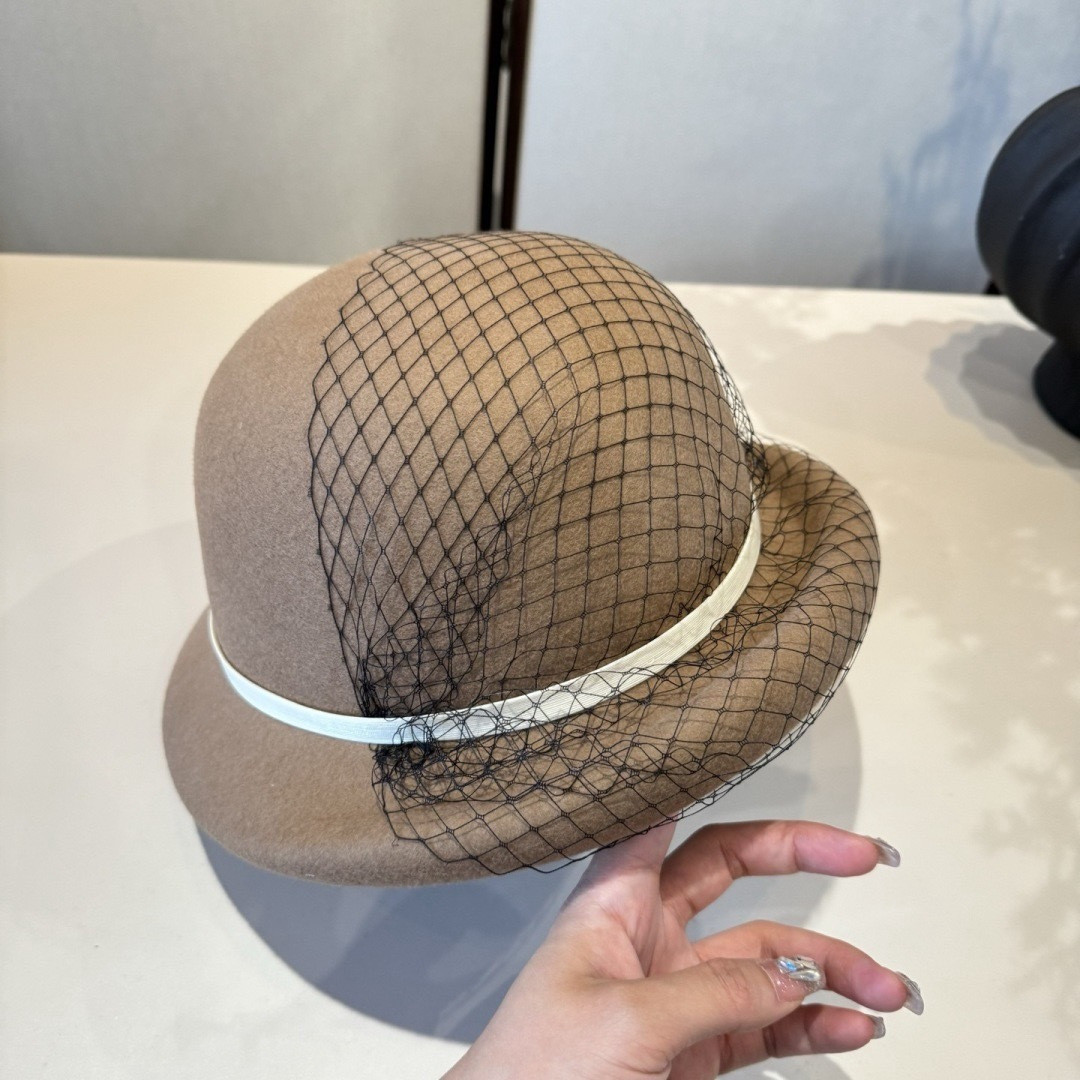 Miu Miu Wool Felt Hat 57cm Head Circumference