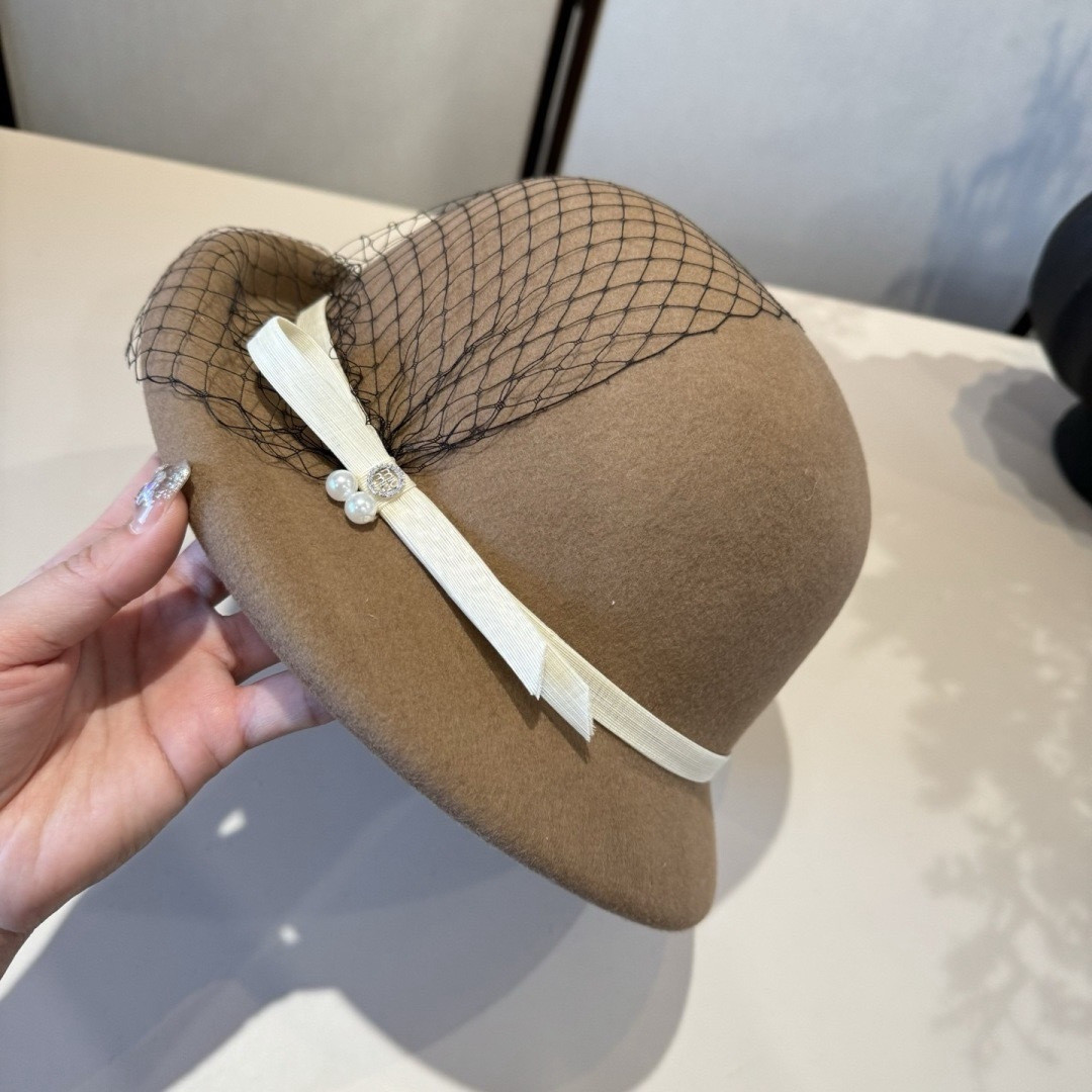 Miu Miu Wool Felt Hat 57cm Head Circumference