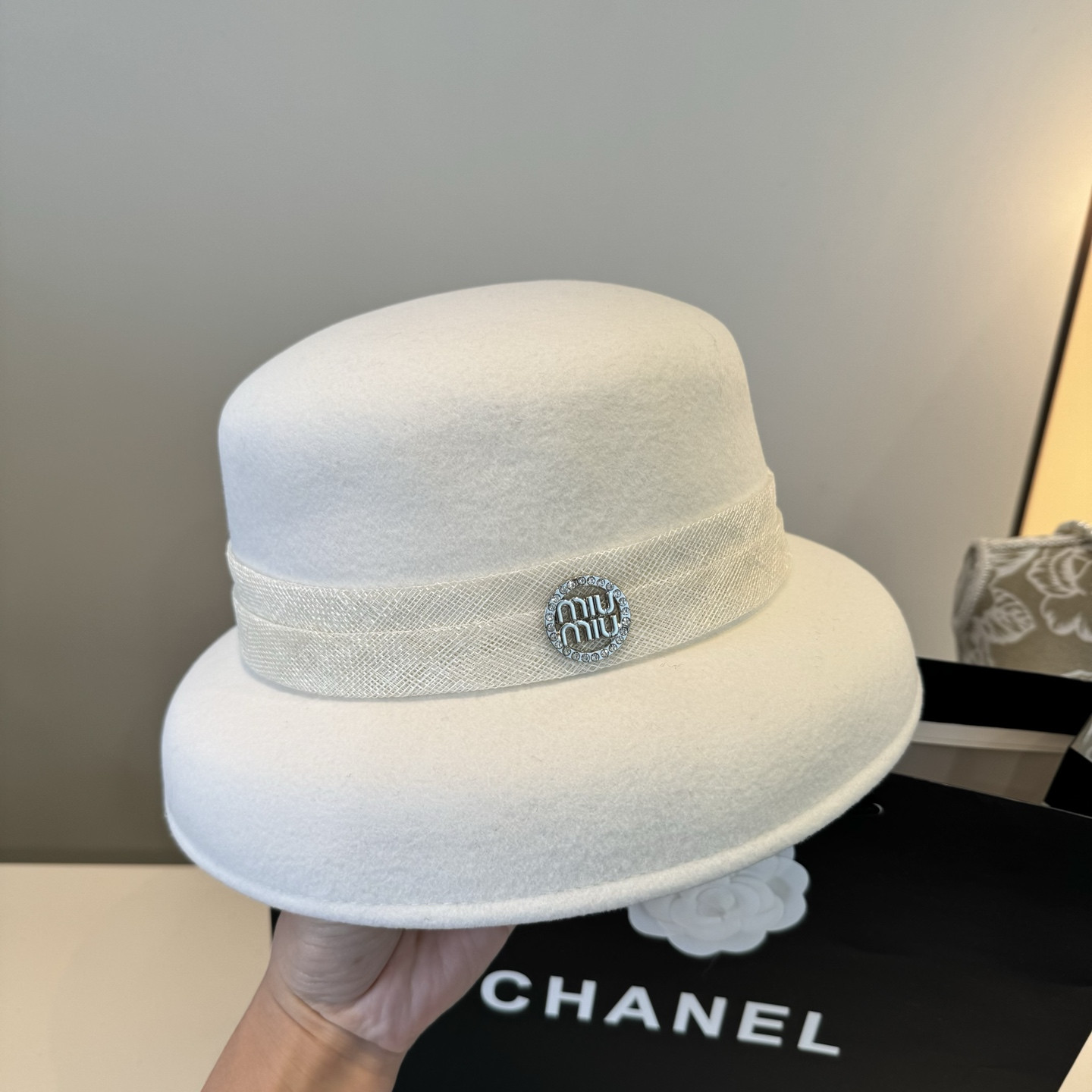 Miu Miu Wool Felt Hat 57cm Head Circumference