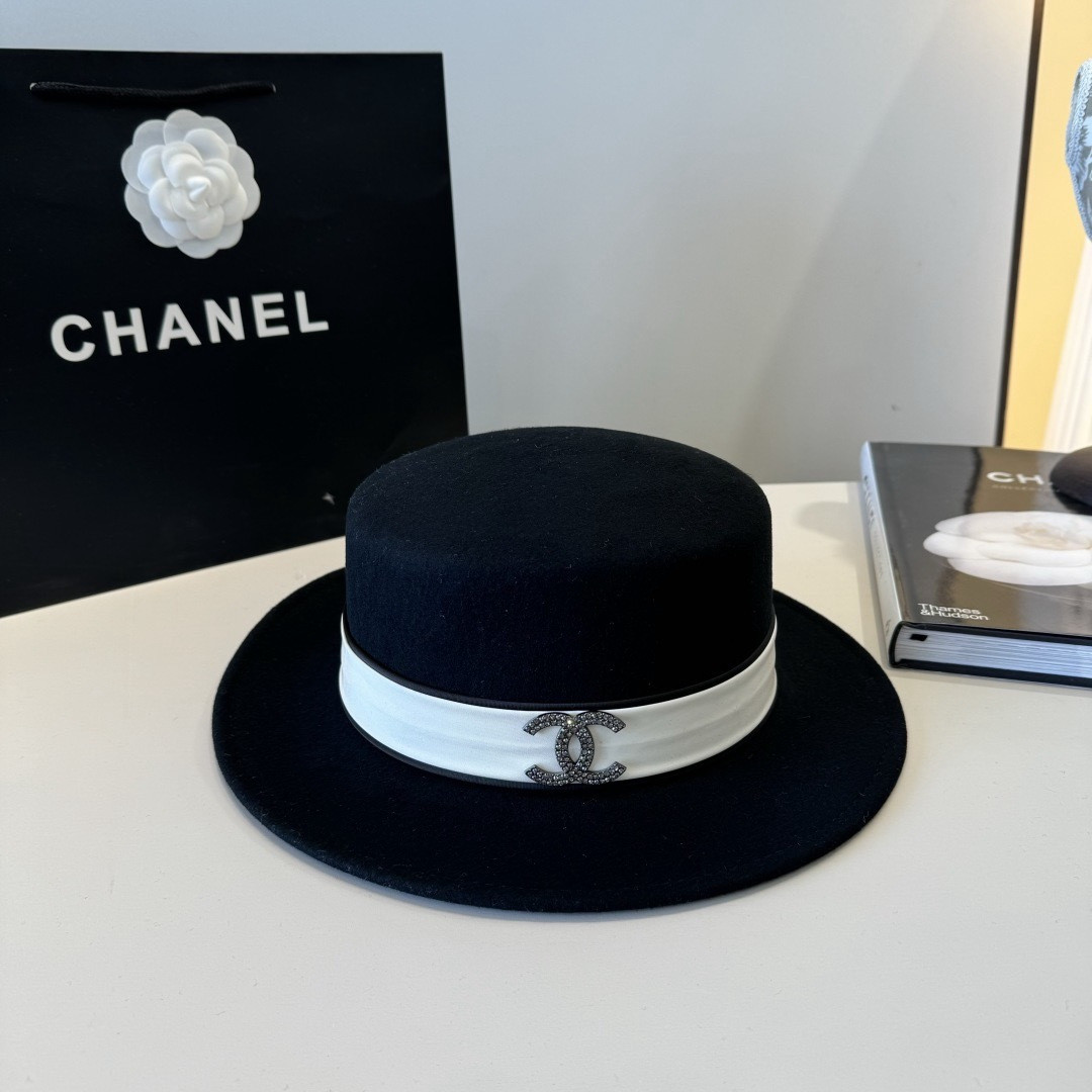 Chanel Wool Felt Hat 57cm Head Circumference