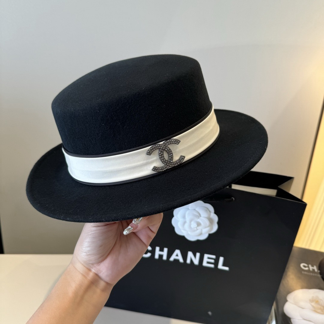Chanel Wool Felt Hat 57cm Head Circumference