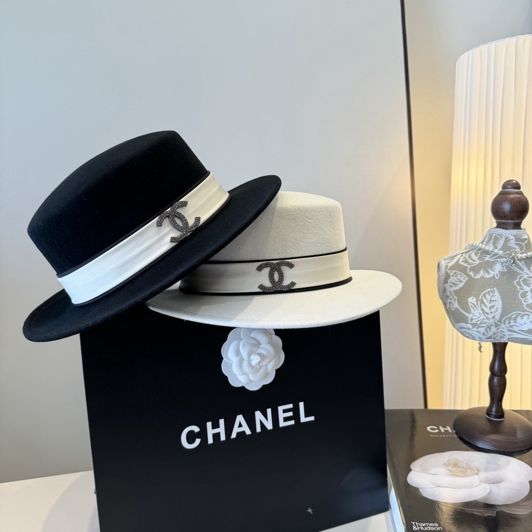 Chanel Wool Felt Hat 57cm Head Circumference