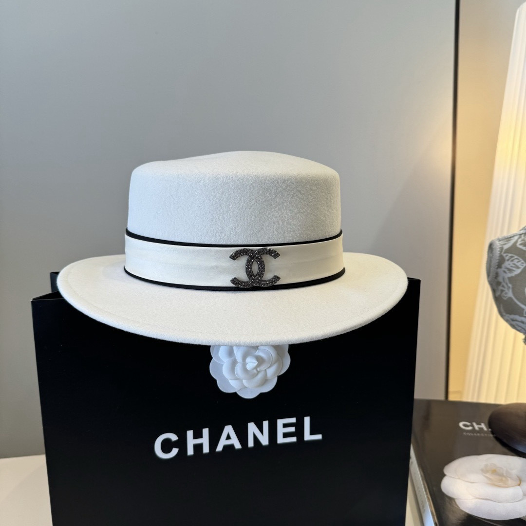 Chanel Wool Felt Hat 57cm Head Circumference