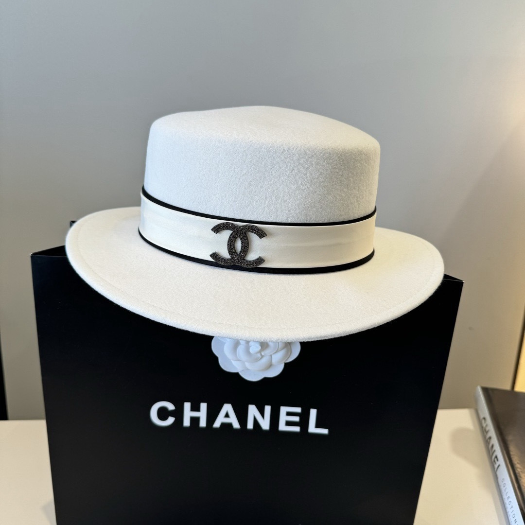 Chanel Wool Felt Hat 57cm Head Circumference