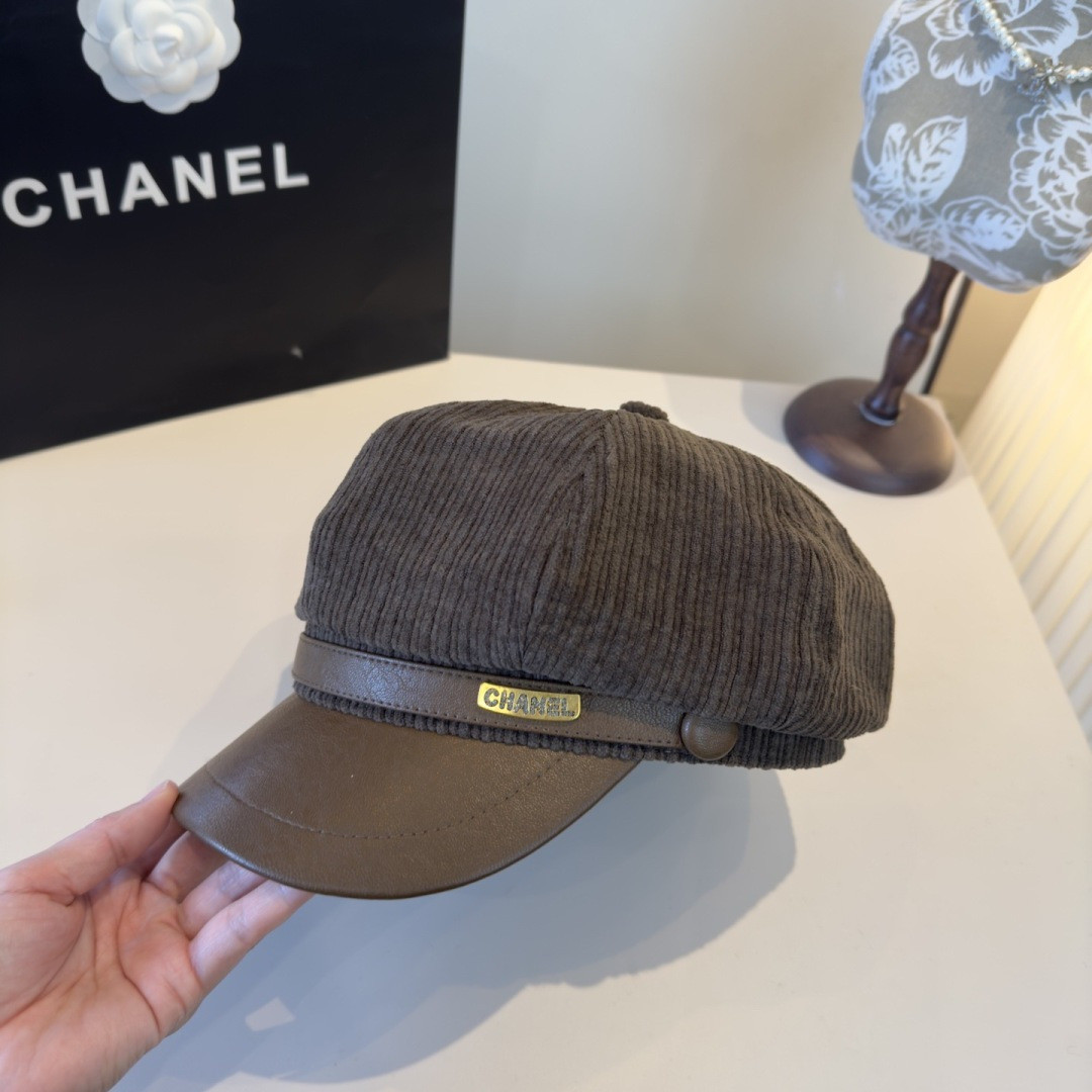 Chanel Newsboy Cap 57cm Head Circumference