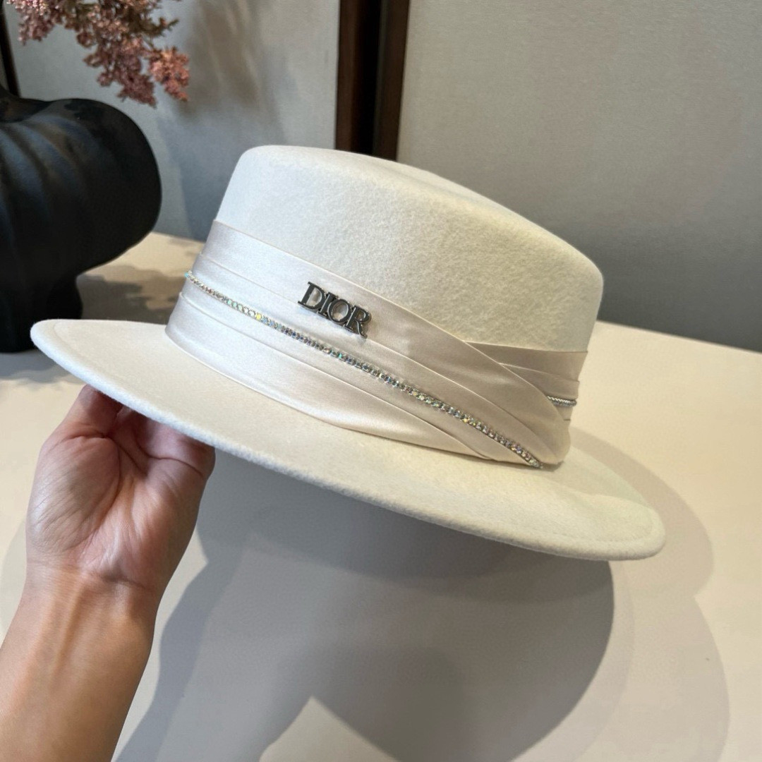 Dior Wool Felt Hat 57cm Head Circumference