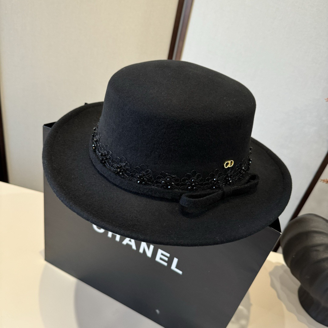 Dior Wool Felt Hat 57cm Head Circumference