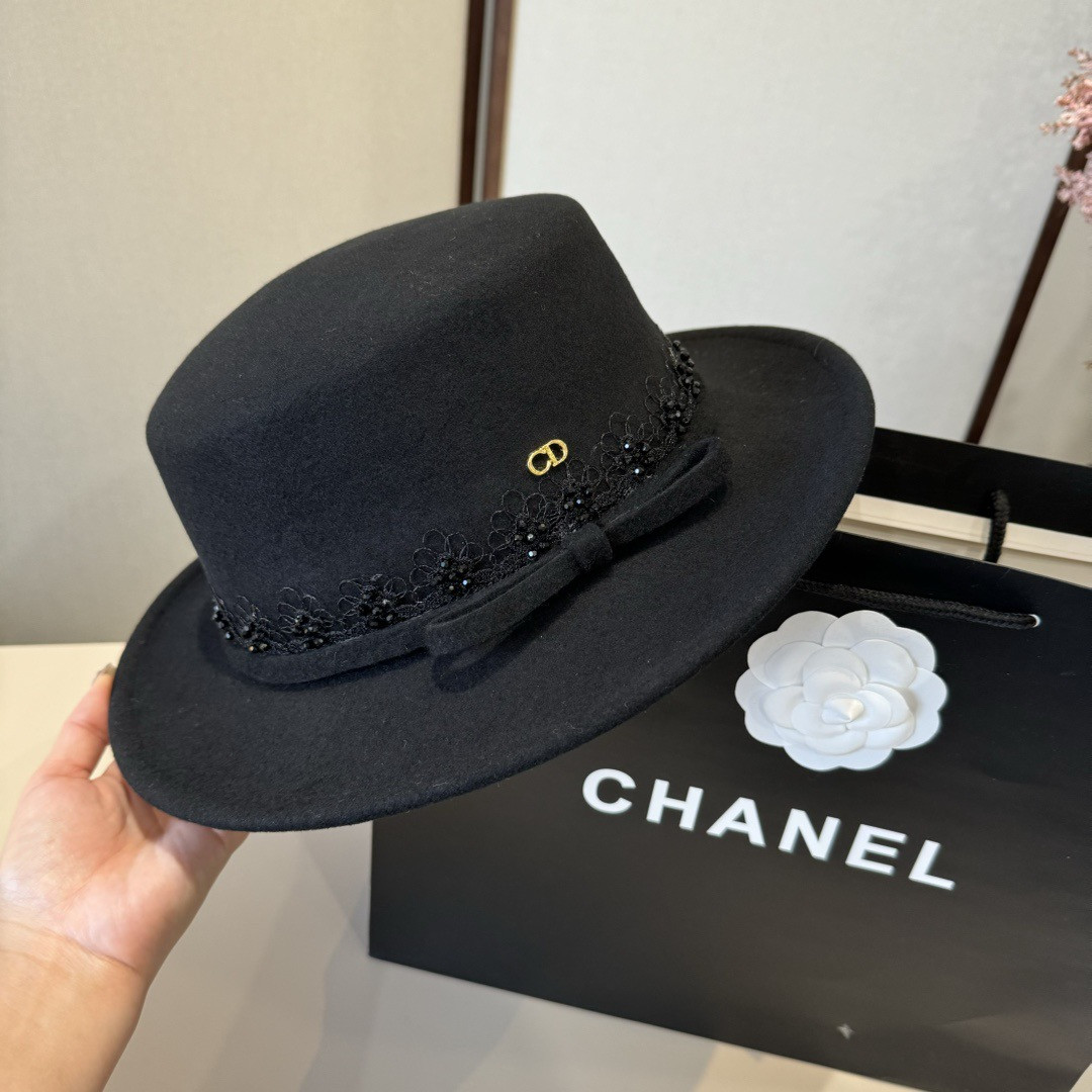 Dior Wool Felt Hat 57cm Head Circumference