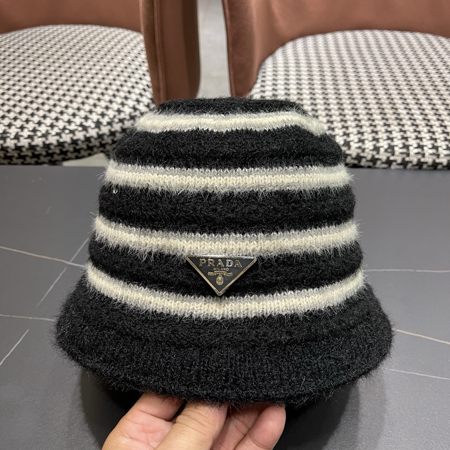 Prada Knit Bucket Hat