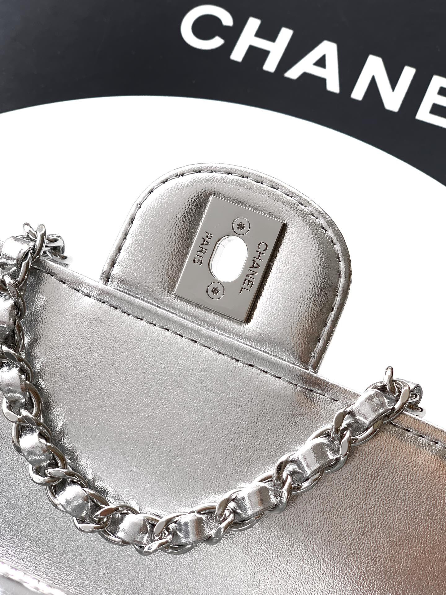 Ch**el Mini Flap Bag with Top Handle 13x18.5x4.5cm