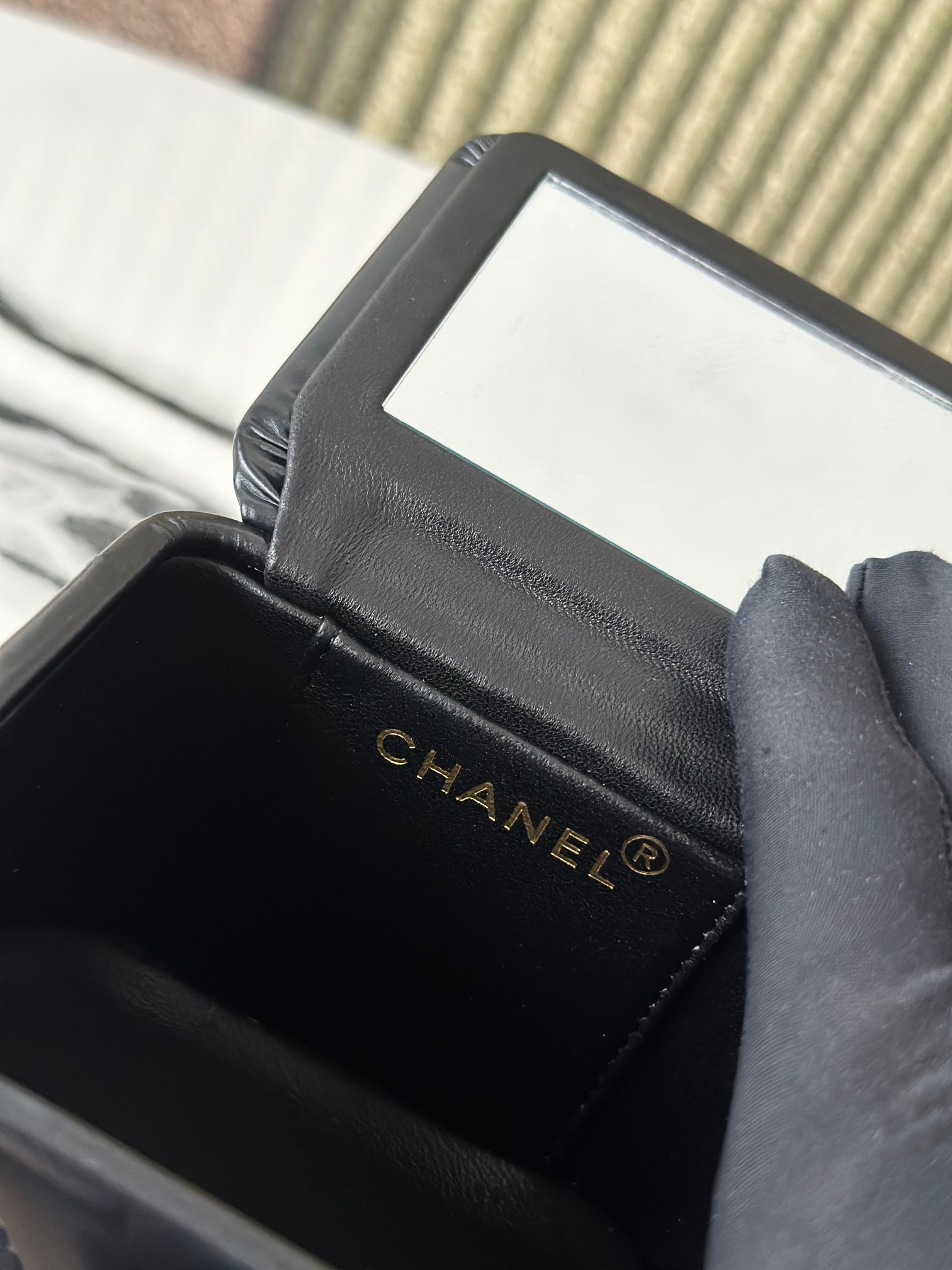 Chanel Vintage Cosmetic Bag 11x9.5x8.5cm