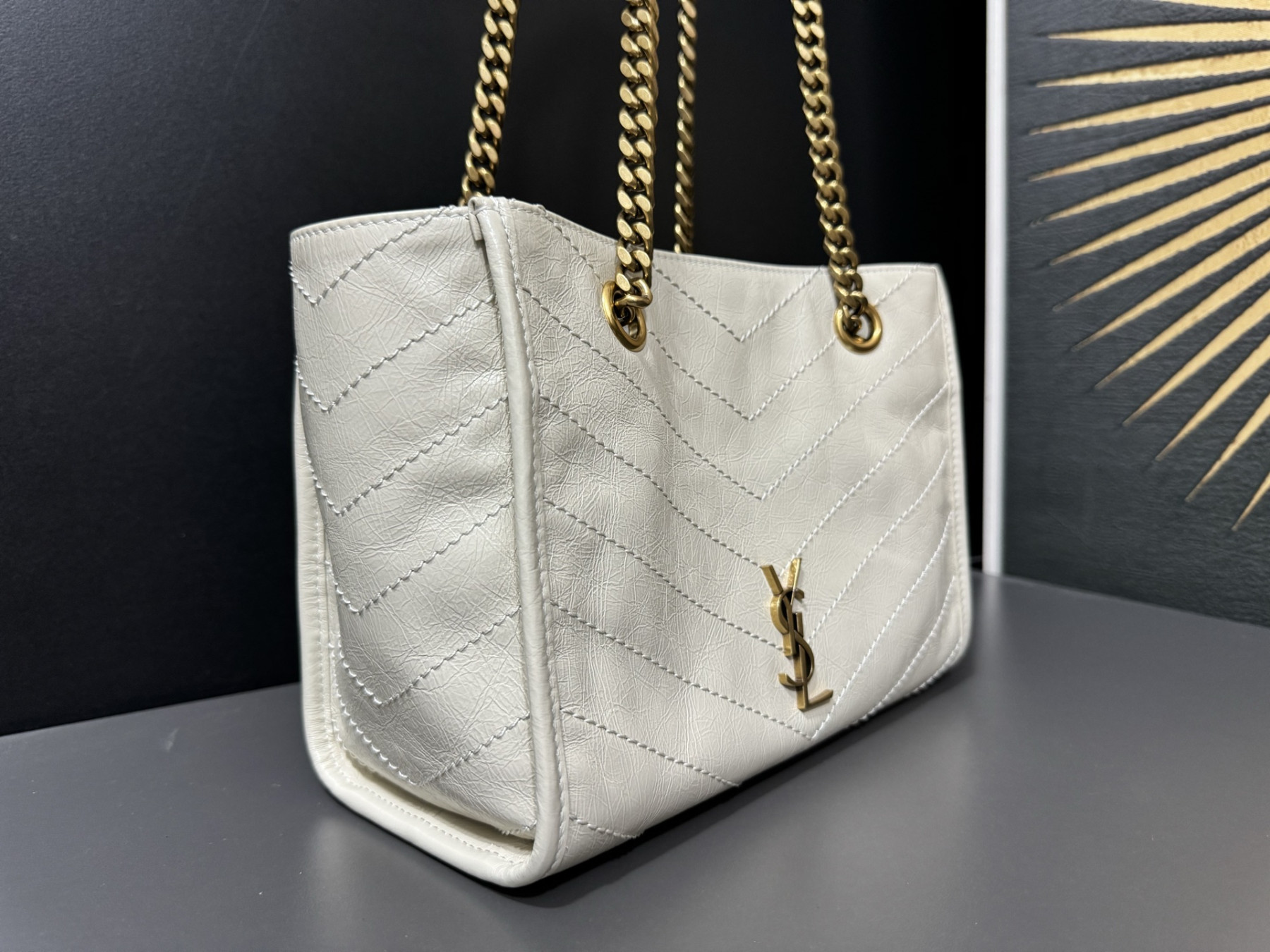 YSL NIKI Small Shopping in Vintage Leather 25x19x10cm