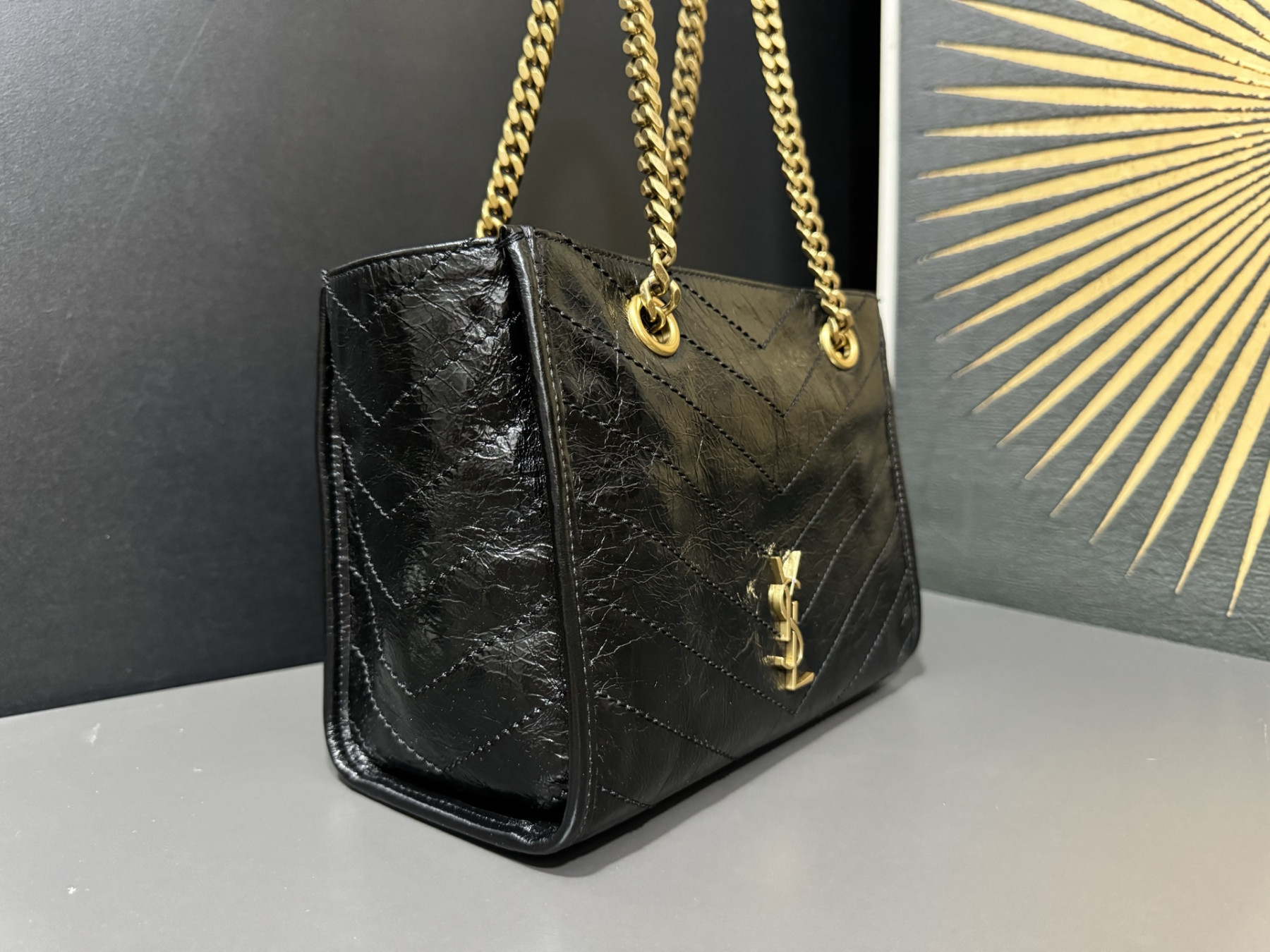 YSL NIKI Small Shopping in Vintage Leather 25x19x10cm