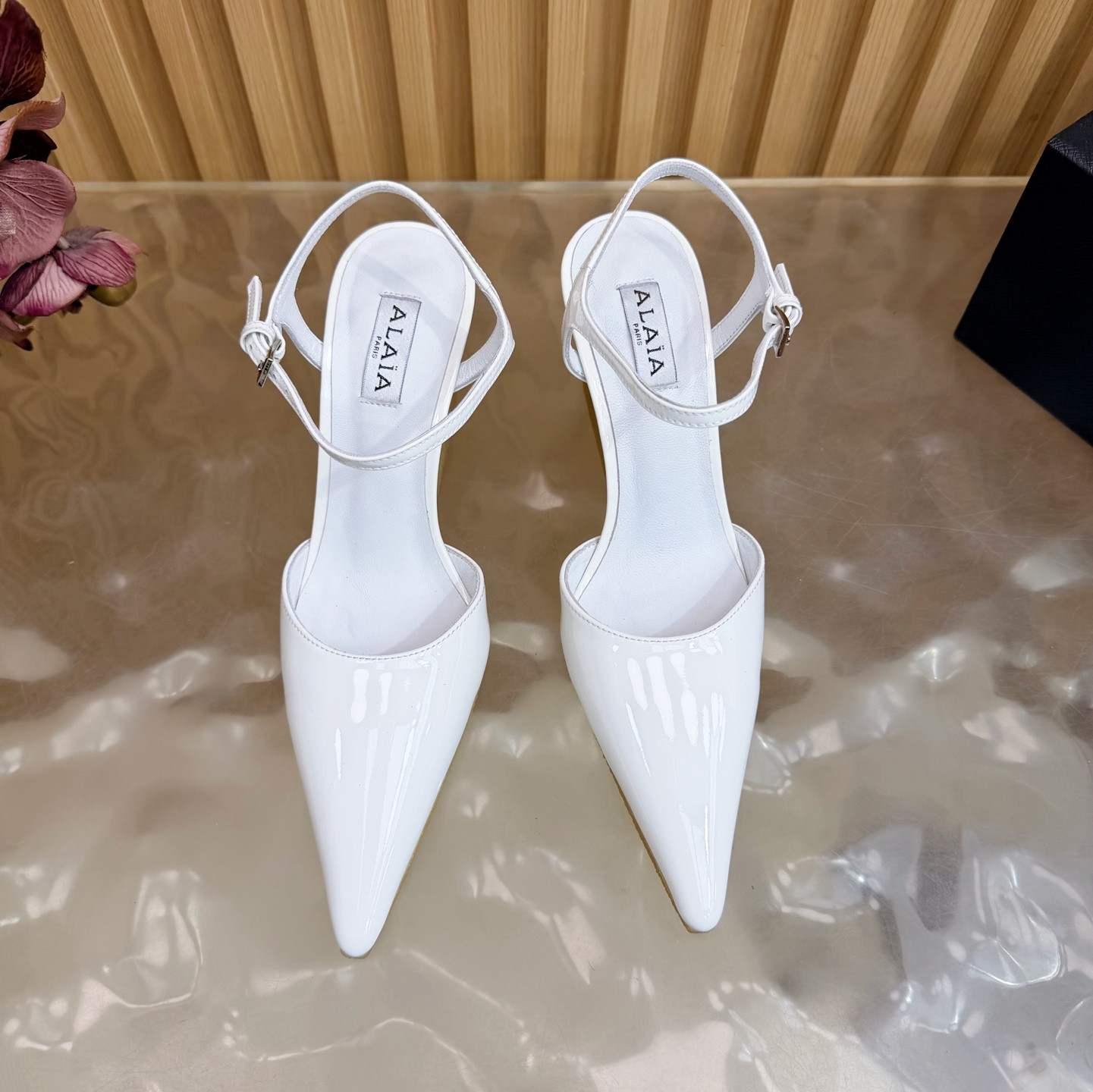 ua A1a1a wedge pumps in patent leather 9cm heel