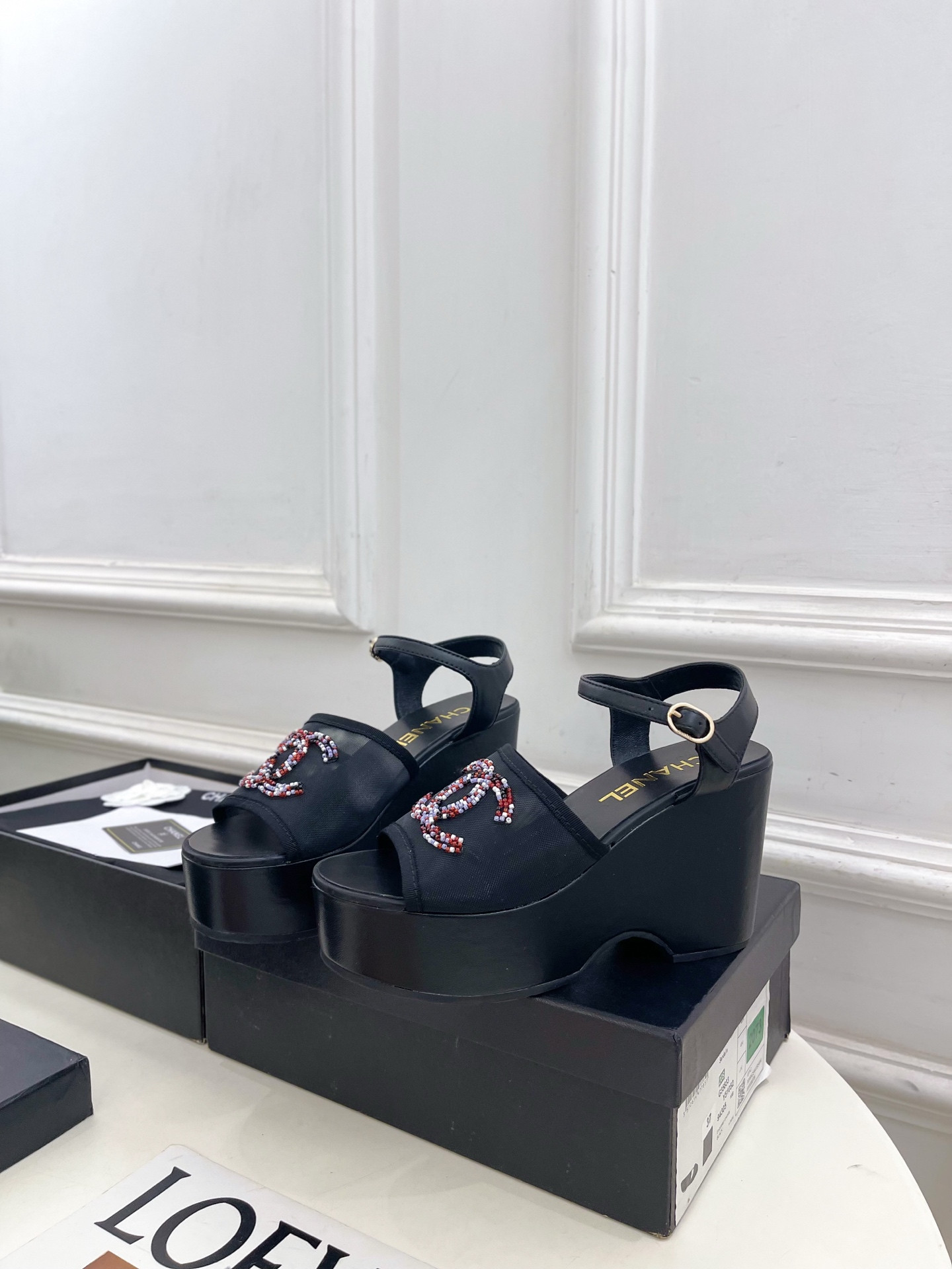 UA Chanel Sandals 9.5cm Heel
