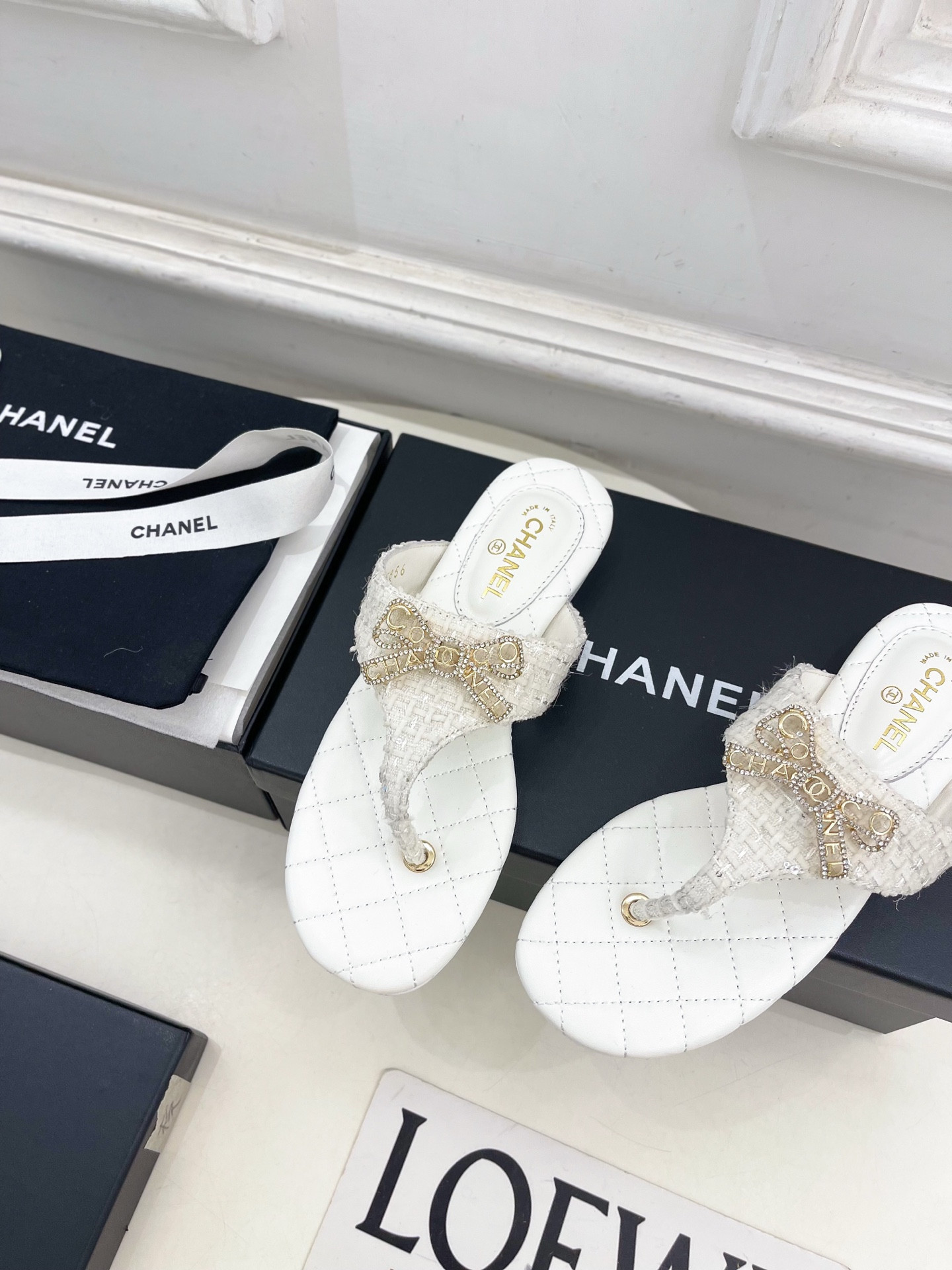 UA Chanel Thongs Sandals