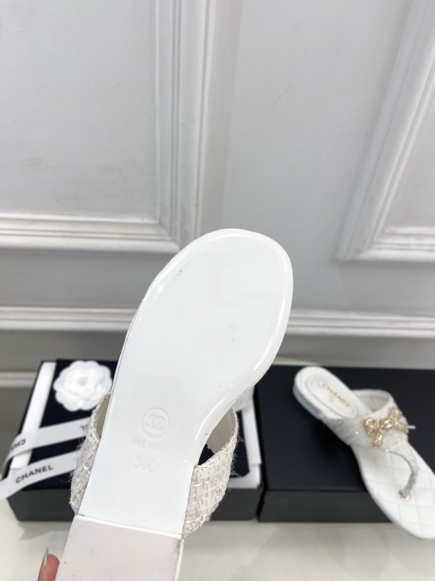 UA Chanel Thongs Sandals